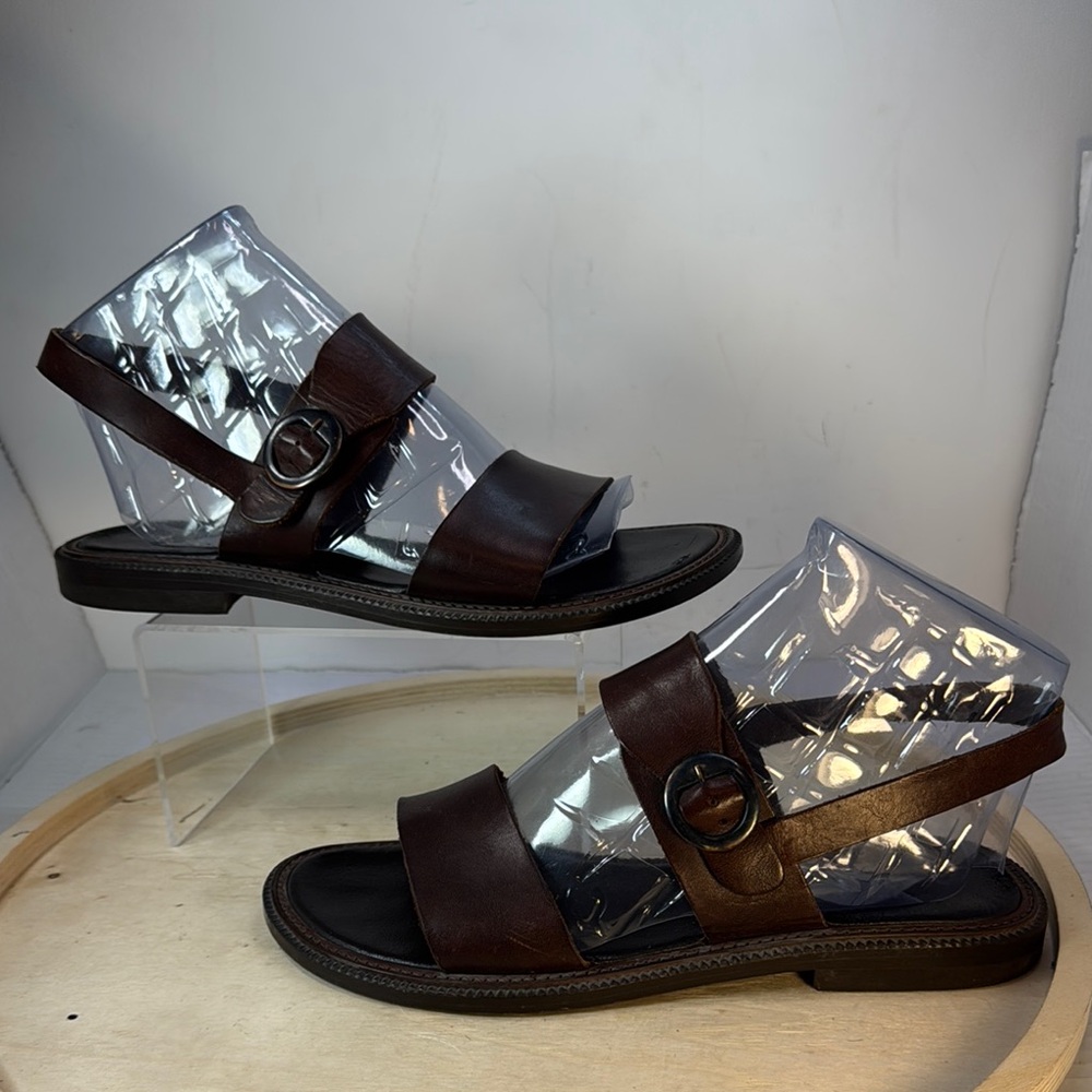 Women’s G.H. Bass & Co Leather Brown Sandals Size 7m - Picture 4 of 9
